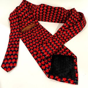 Museum Artifacts Silk Vintage Tie Artsy Novelty Apple Orchard